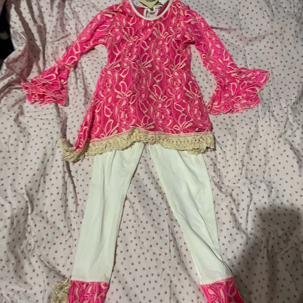 Pink and White Kids Matching Set